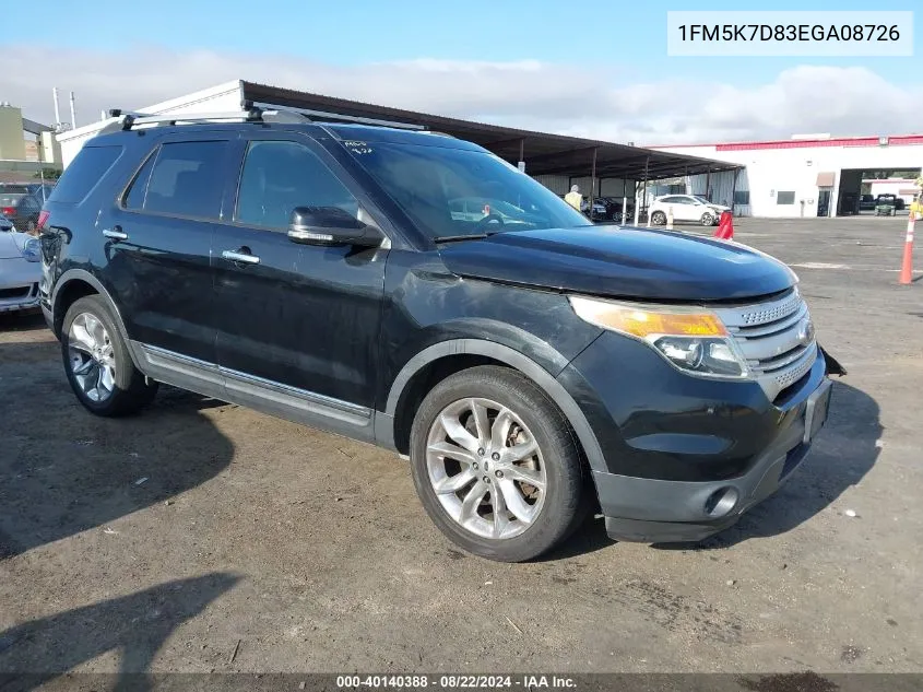 1FM5K7D83EGA08726 2014 Ford Explorer Xlt