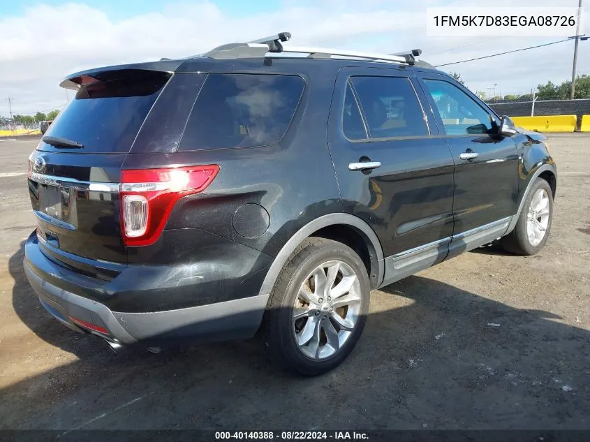 1FM5K7D83EGA08726 2014 Ford Explorer Xlt