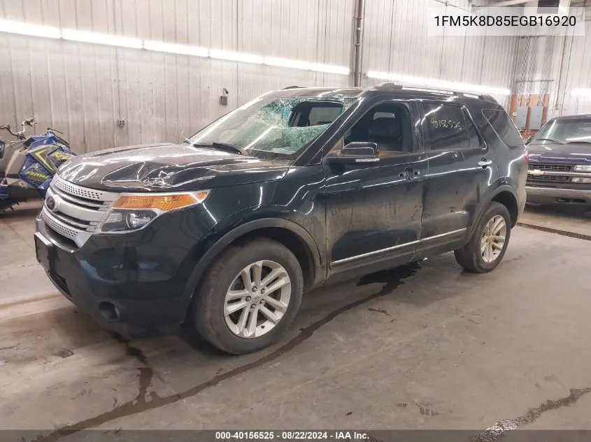 1FM5K8D85EGB16920 2014 Ford Explorer Xlt