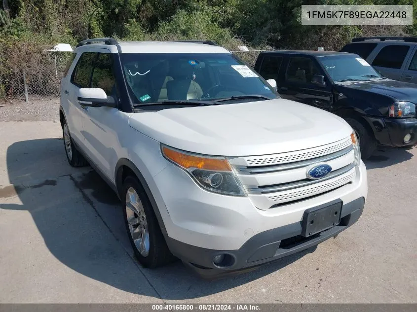 2014 Ford Explorer Limited VIN: 1FM5K7F89EGA22448 Lot: 40165800