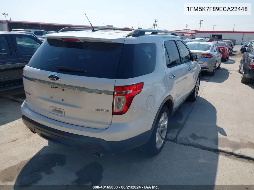 2014 Ford Explorer Limited VIN: 1FM5K7F89EGA22448 Lot: 40165800