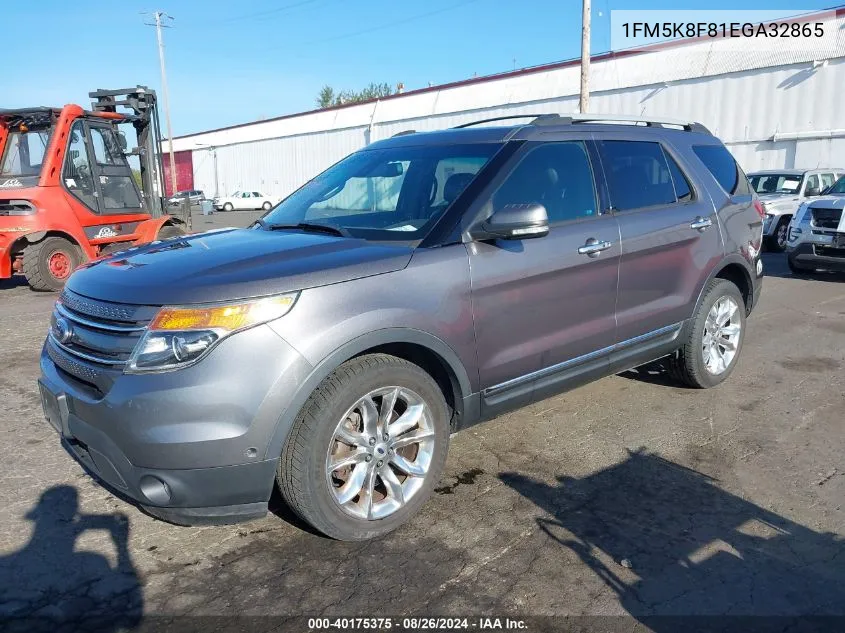 2014 Ford Explorer Limited VIN: 1FM5K8F81EGA32865 Lot: 40175375