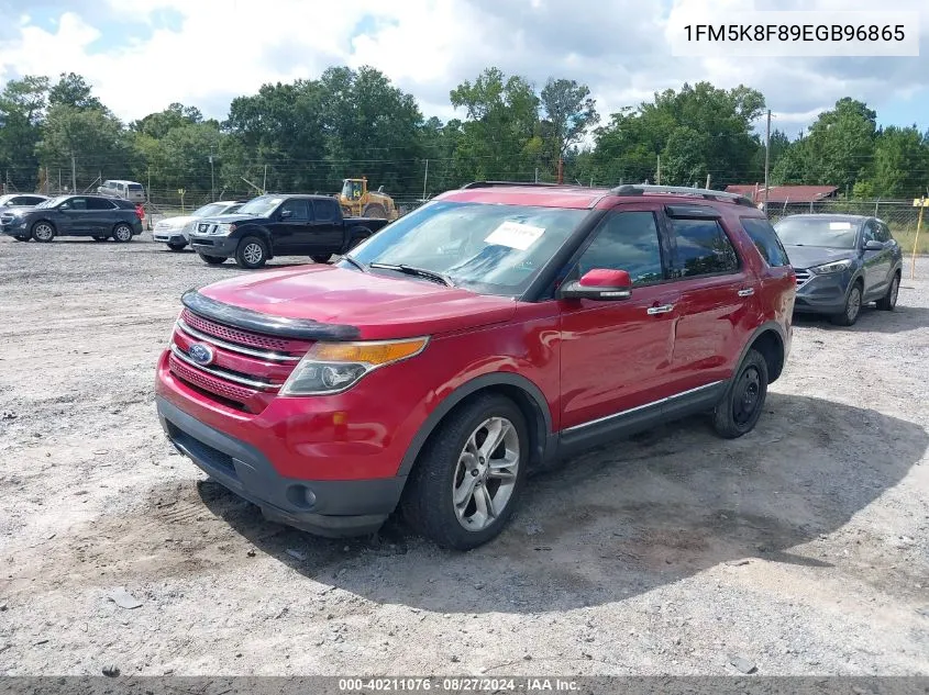 1FM5K8F89EGB96865 2014 Ford Explorer Limited