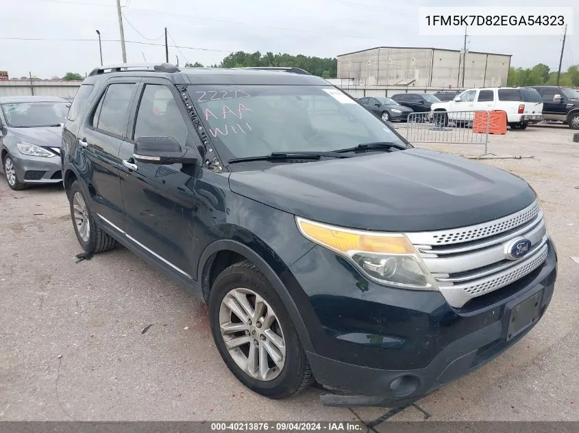 2014 Ford Explorer Xlt VIN: 1FM5K7D82EGA54323 Lot: 40213876