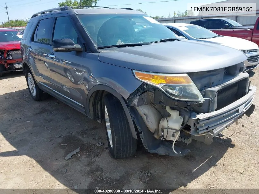 2014 Ford Explorer Xlt VIN: 1FM5K7D81EGB59550 Lot: 40280938