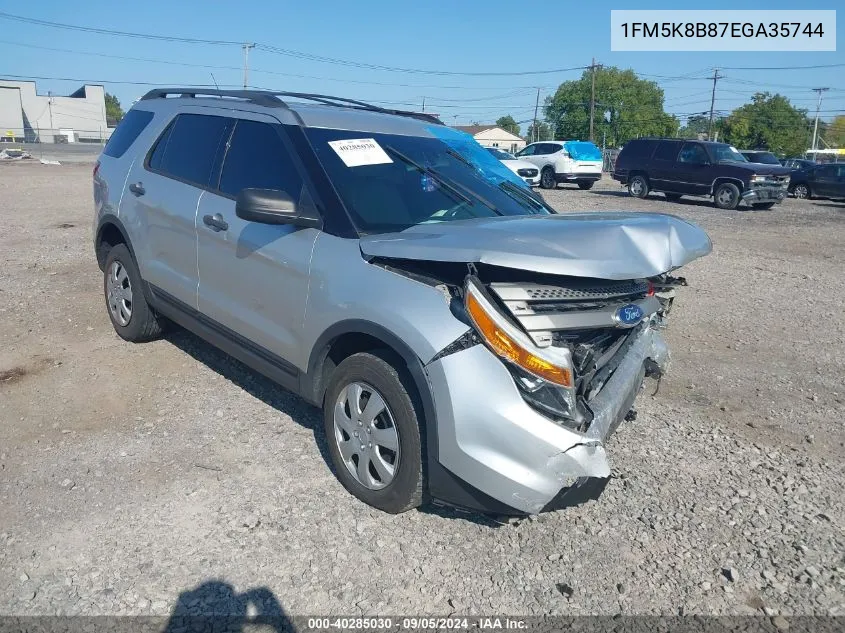 2014 Ford Explorer VIN: 1FM5K8B87EGA35744 Lot: 40285030