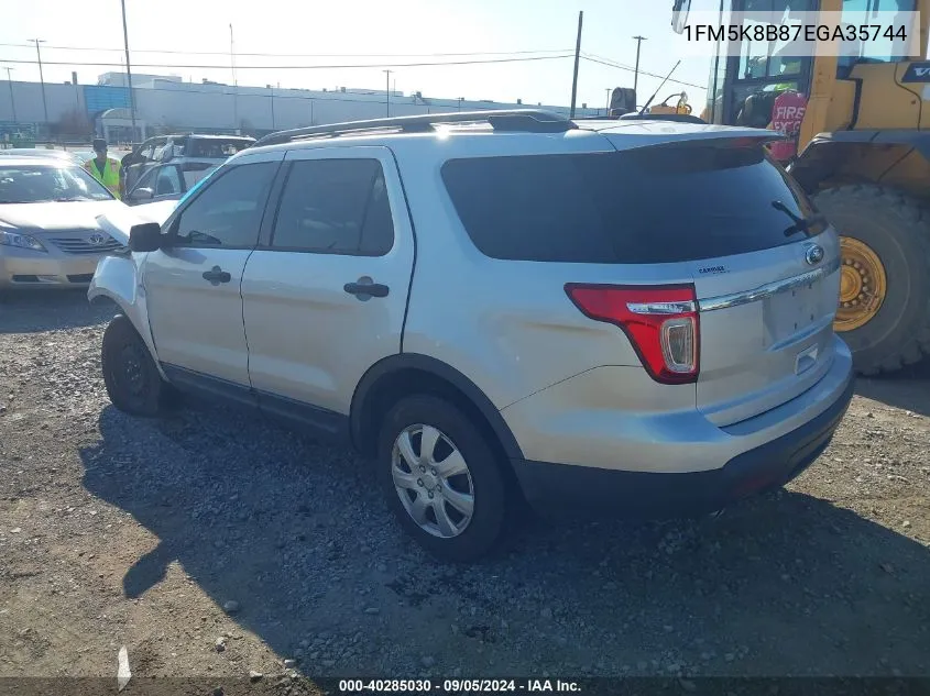 2014 Ford Explorer VIN: 1FM5K8B87EGA35744 Lot: 40285030