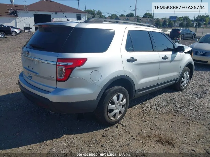 2014 Ford Explorer VIN: 1FM5K8B87EGA35744 Lot: 40285030