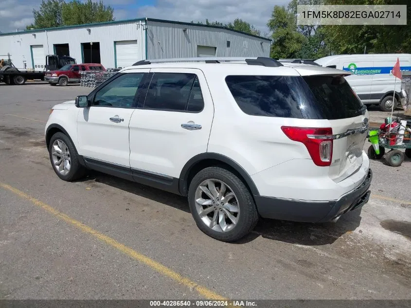 2014 Ford Explorer Xlt VIN: 1FM5K8D82EGA02714 Lot: 40286540