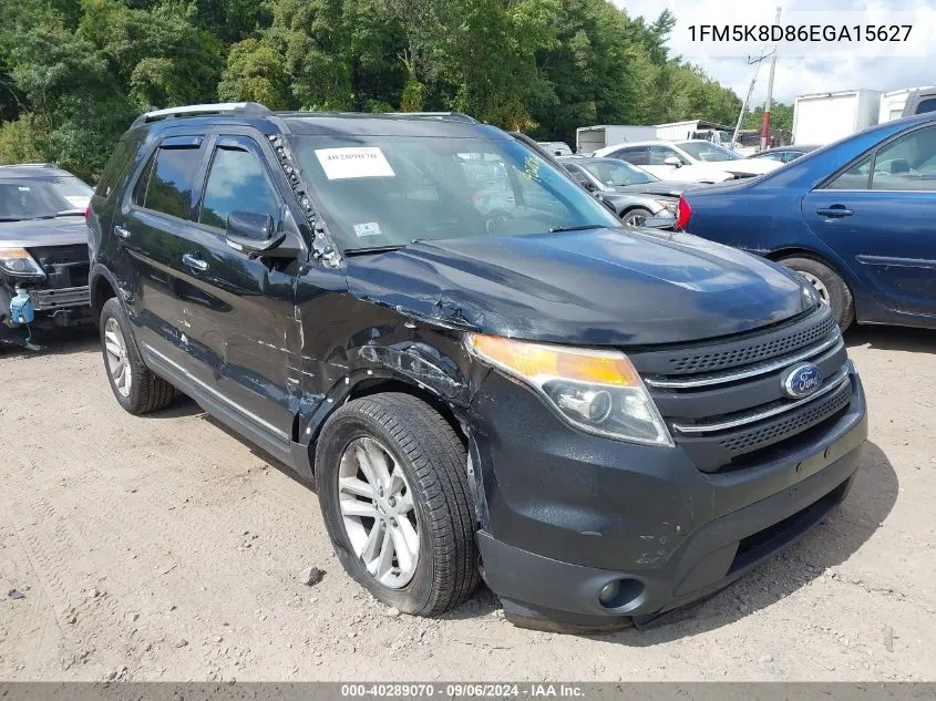 2014 Ford Explorer Xlt VIN: 1FM5K8D86EGA15627 Lot: 40289070