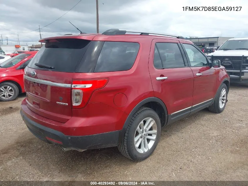 1FM5K7D85EGA59127 2014 Ford Explorer Xlt