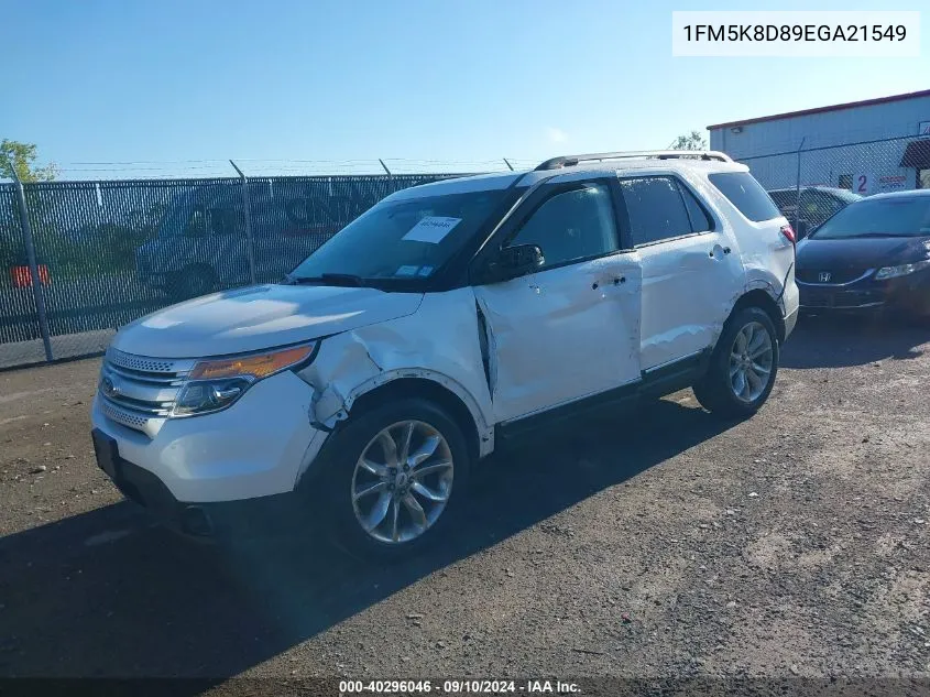 2014 Ford Explorer Xlt VIN: 1FM5K8D89EGA21549 Lot: 40296046