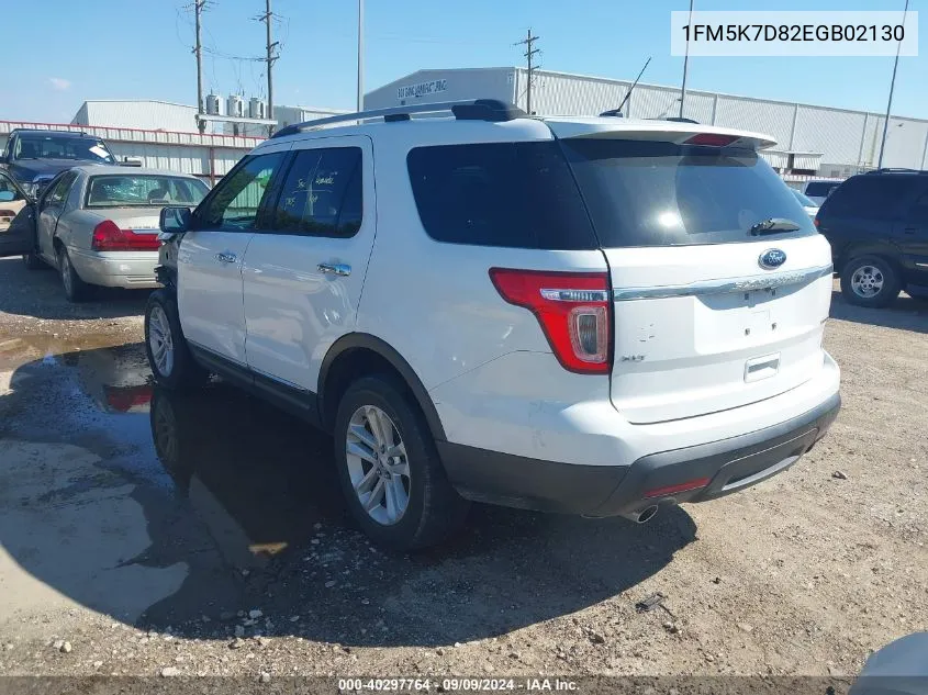 2014 Ford Explorer Xlt VIN: 1FM5K7D82EGB02130 Lot: 40297764