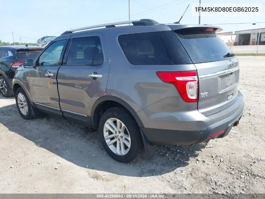 1FM5K8D80EGB62025 2014 Ford Explorer Xlt