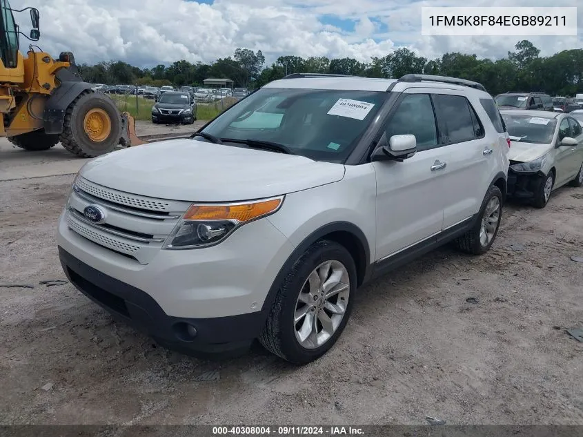 1FM5K8F84EGB89211 2014 Ford Explorer Limited