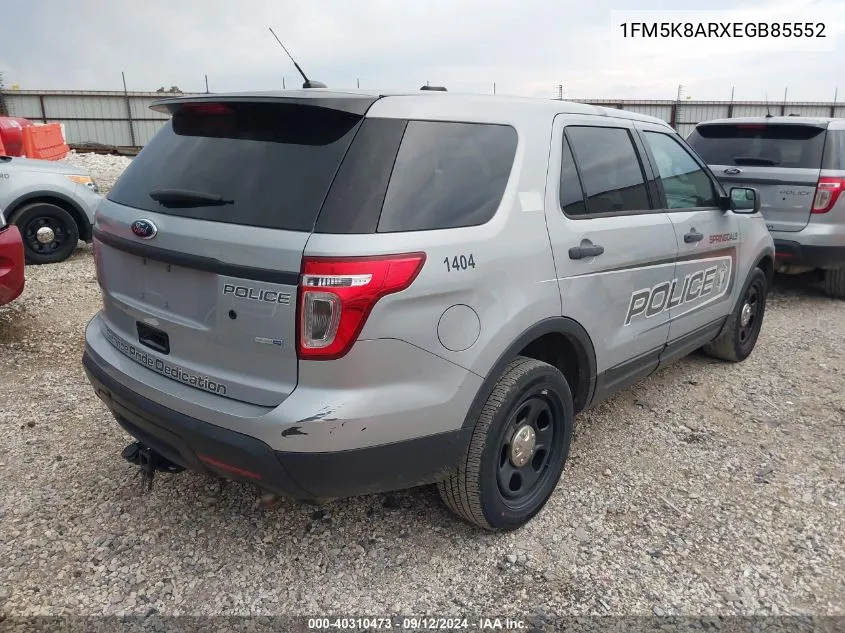 2014 Ford Explorer Police Interceptor VIN: 1FM5K8ARXEGB85552 Lot: 40310473