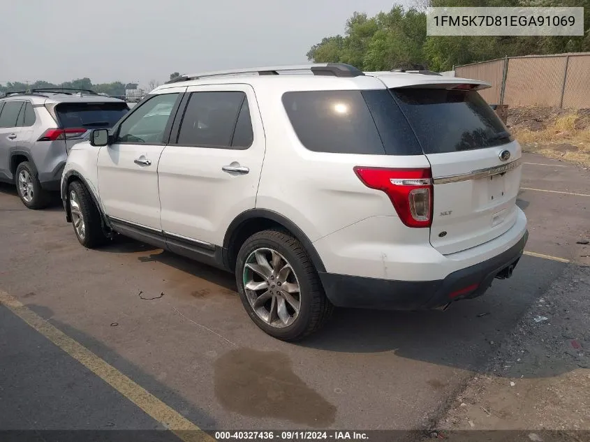 2014 Ford Explorer Xlt VIN: 1FM5K7D81EGA91069 Lot: 40327436