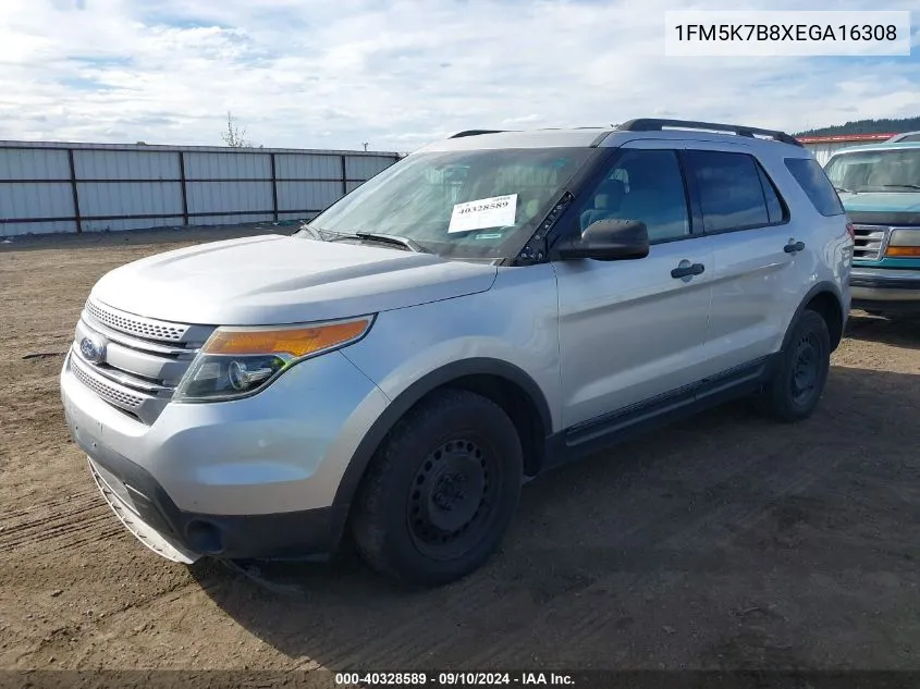 2014 Ford Explorer VIN: 1FM5K7B8XEGA16308 Lot: 40328589