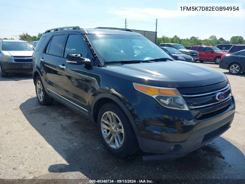 2014 Ford Explorer Xlt VIN: 1FM5K7D82EGB94954 Lot: 40340734