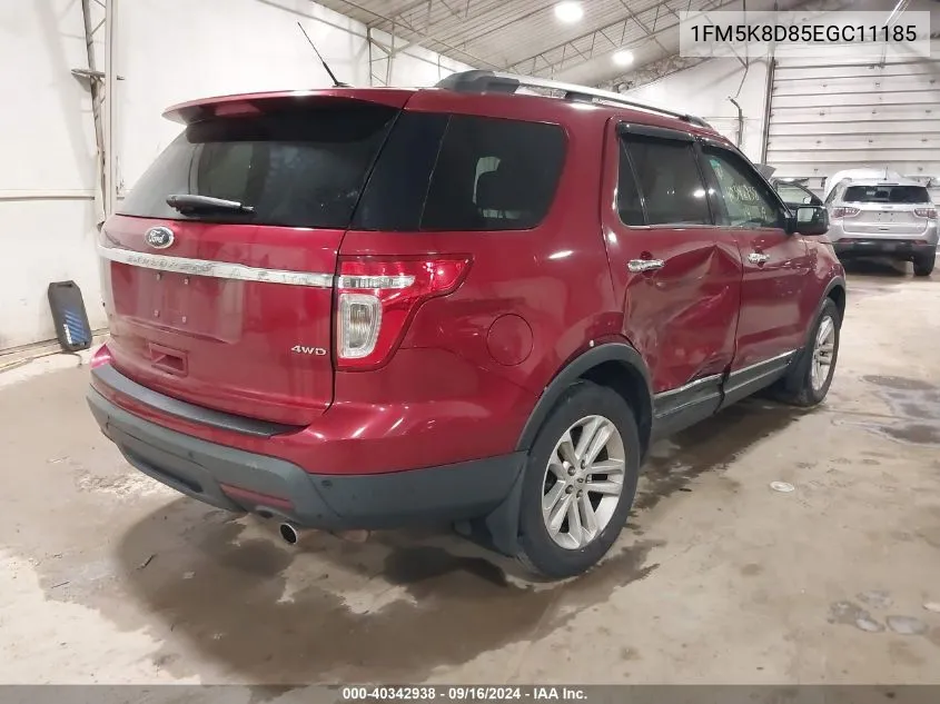 1FM5K8D85EGC11185 2014 Ford Explorer Xlt