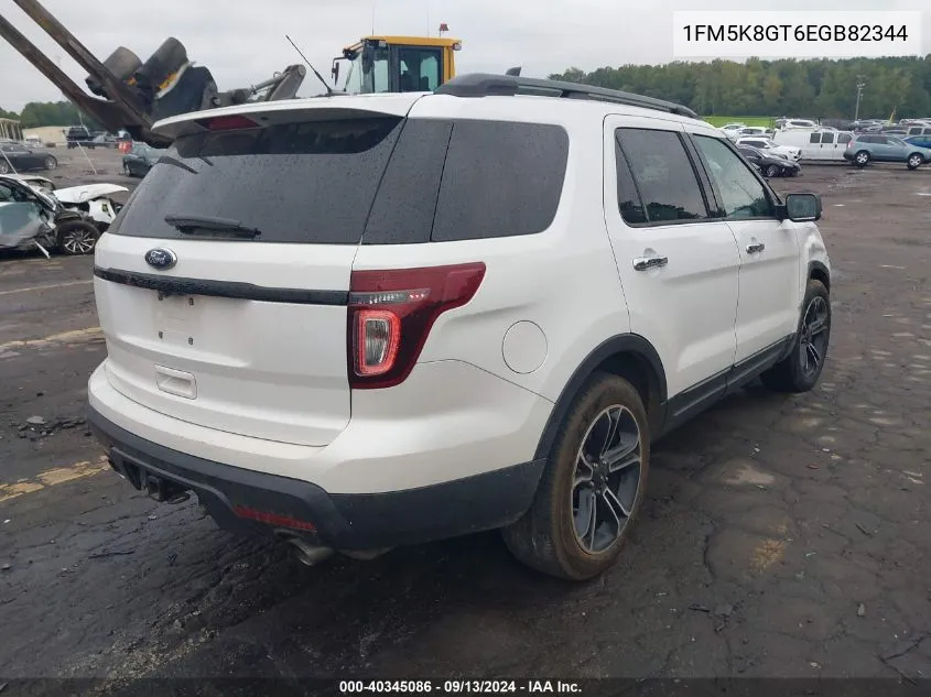 2014 Ford Explorer Sport VIN: 1FM5K8GT6EGB82344 Lot: 40345086