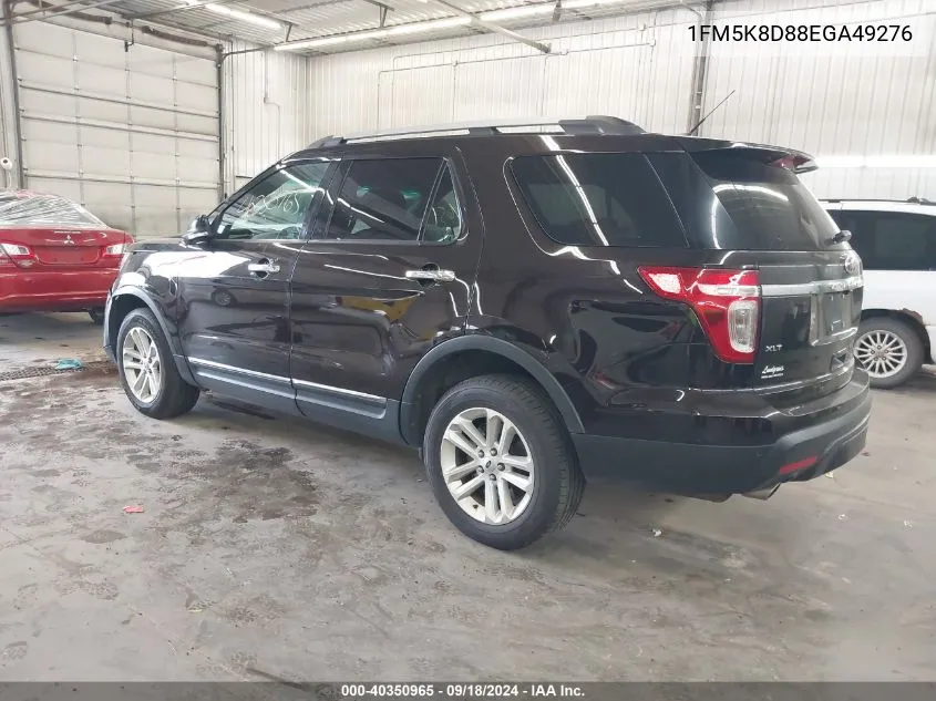 2014 Ford Explorer Xlt VIN: 1FM5K8D88EGA49276 Lot: 40350965