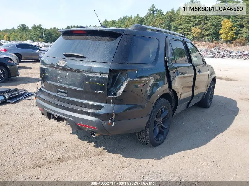 2014 Ford Explorer Xlt VIN: 1FM5K8D81EGA46560 Lot: 40352717