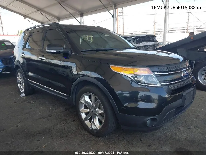 2014 Ford Explorer Xlt VIN: 1FM5K7D85EGA08355 Lot: 40372520