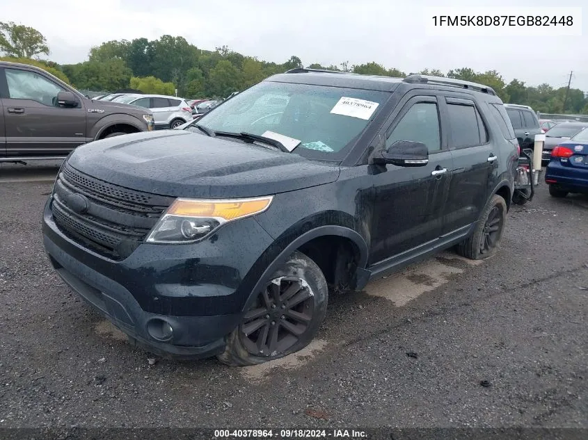 2014 Ford Explorer Xlt VIN: 1FM5K8D87EGB82448 Lot: 40378964