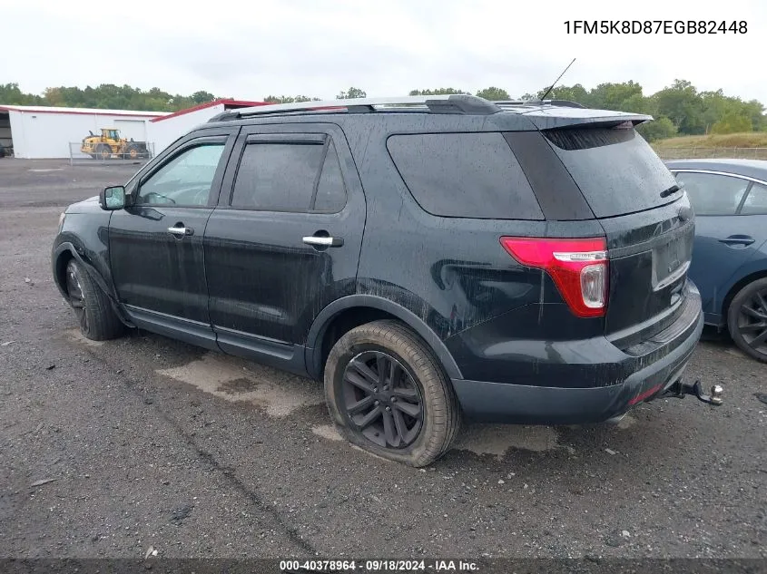 2014 Ford Explorer Xlt VIN: 1FM5K8D87EGB82448 Lot: 40378964