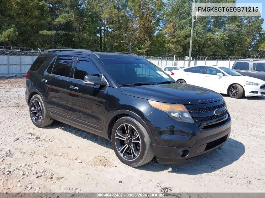 2014 Ford Explorer Sport VIN: 1FM5K8GT6EGB71215 Lot: 40734128