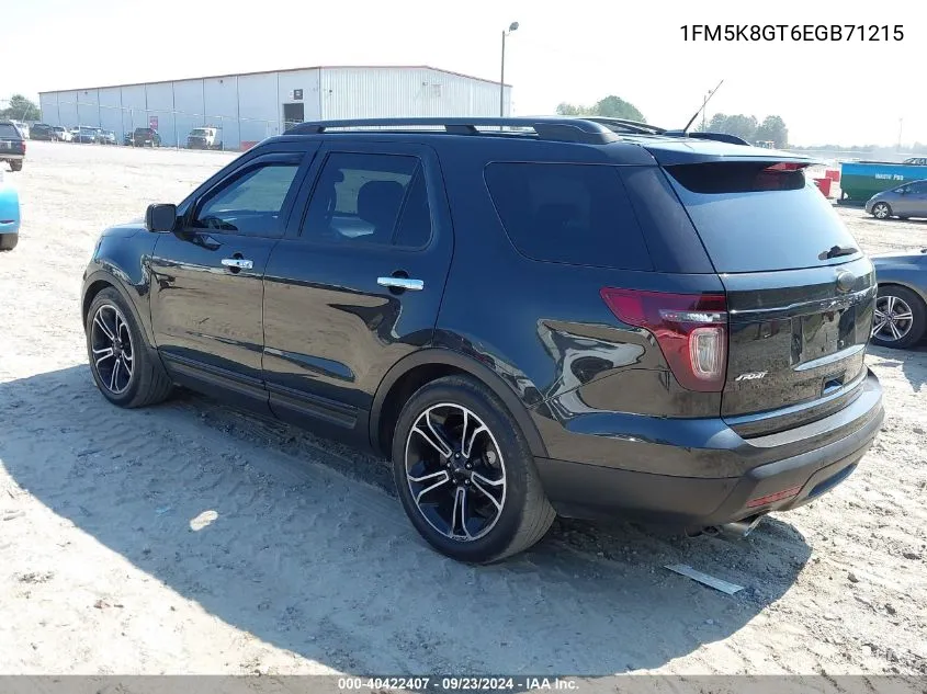 1FM5K8GT6EGB71215 2014 Ford Explorer Sport