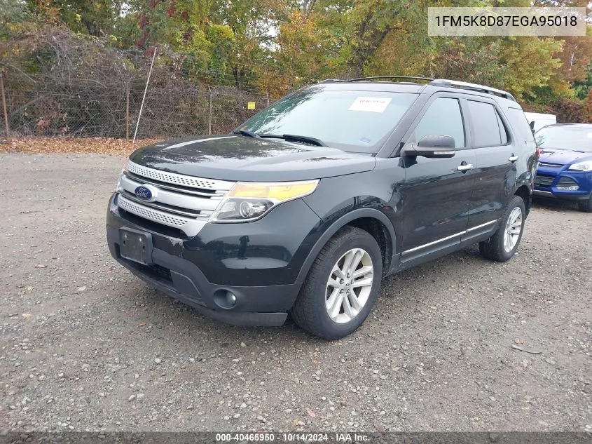 2014 Ford Explorer Xlt VIN: 1FM5K8D87EGA95018 Lot: 40465950