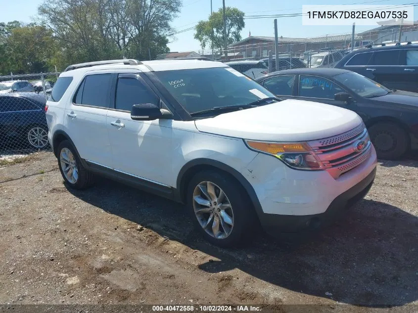 2014 Ford Explorer Xlt VIN: 1FM5K7D82EGA07535 Lot: 40472558