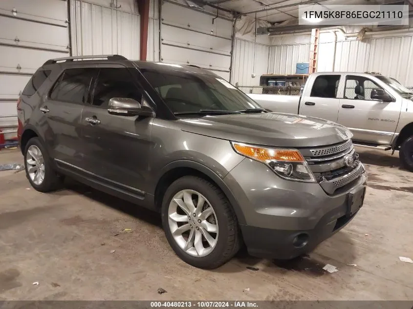 2014 Ford Explorer Limited VIN: 1FM5K8F86EGC21110 Lot: 40480213