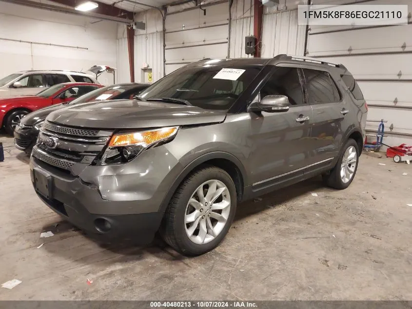 2014 Ford Explorer Limited VIN: 1FM5K8F86EGC21110 Lot: 40480213