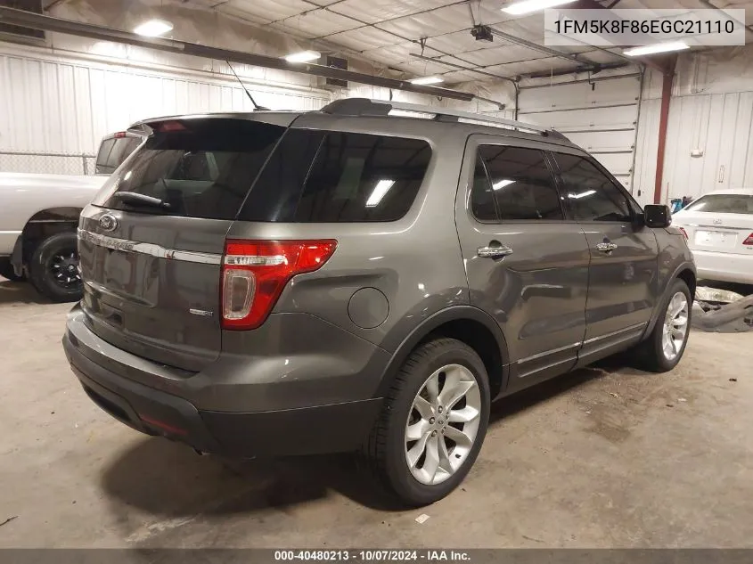 2014 Ford Explorer Limited VIN: 1FM5K8F86EGC21110 Lot: 40480213