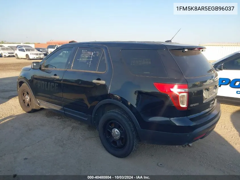 2014 Ford Utility Police Interceptor VIN: 1FM5K8AR5EGB96037 Lot: 40480804