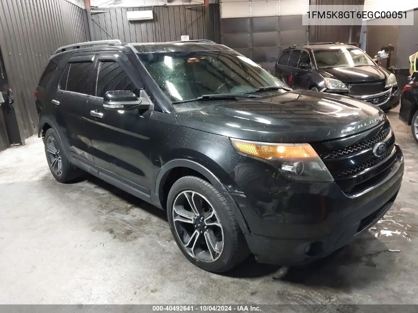 2014 Ford Explorer Sport VIN: 1FM5K8GT6EGC00051 Lot: 40492641