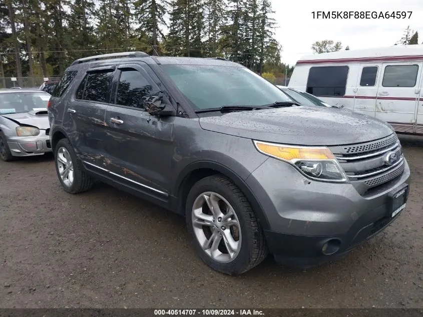 2014 Ford Explorer Limited VIN: 1FM5K8F88EGA64597 Lot: 40514707