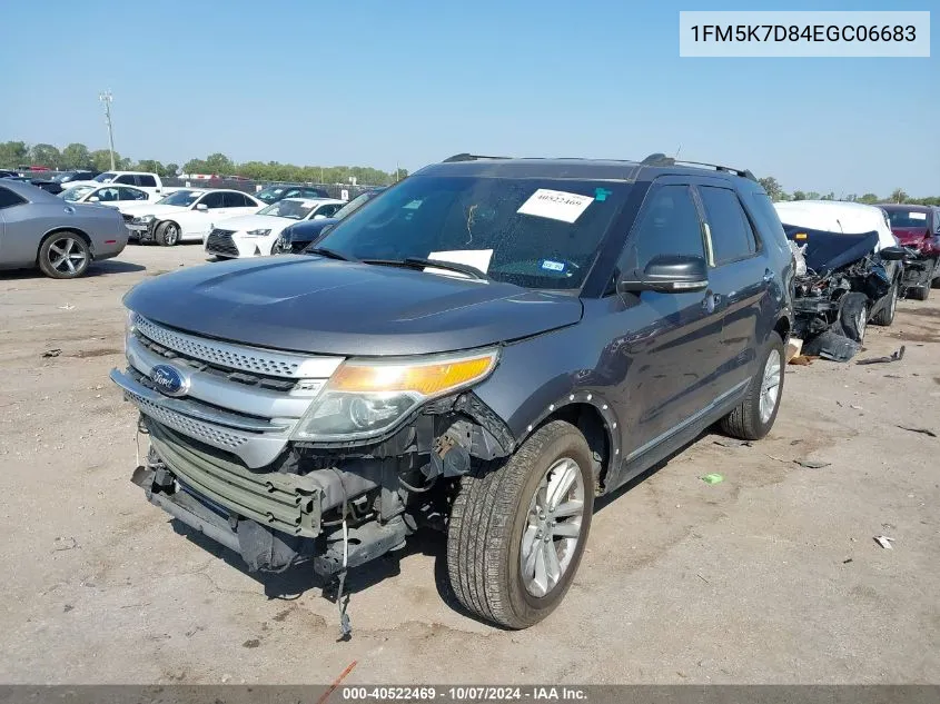 2014 Ford Explorer Xlt VIN: 1FM5K7D84EGC06683 Lot: 40522469