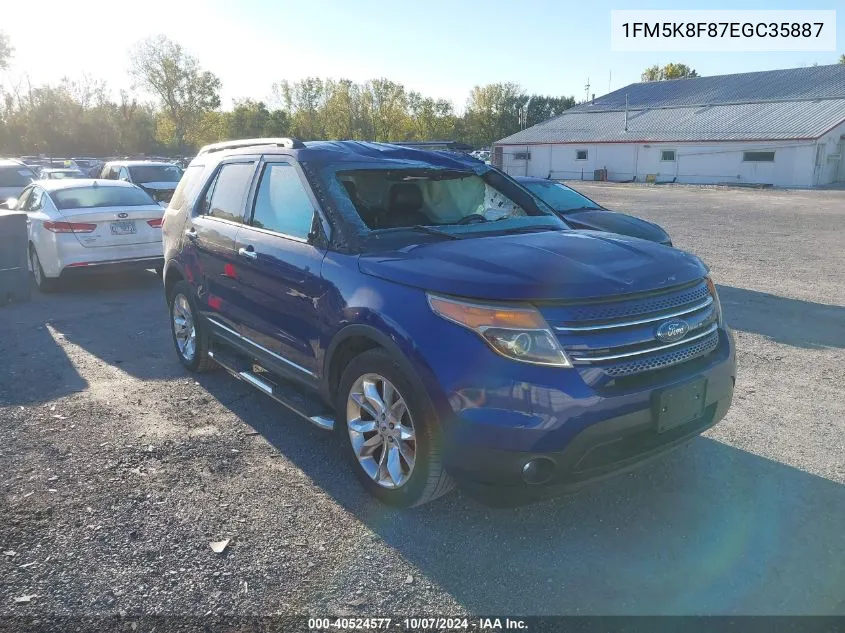 2014 Ford Explorer Limited VIN: 1FM5K8F87EGC35887 Lot: 40524577