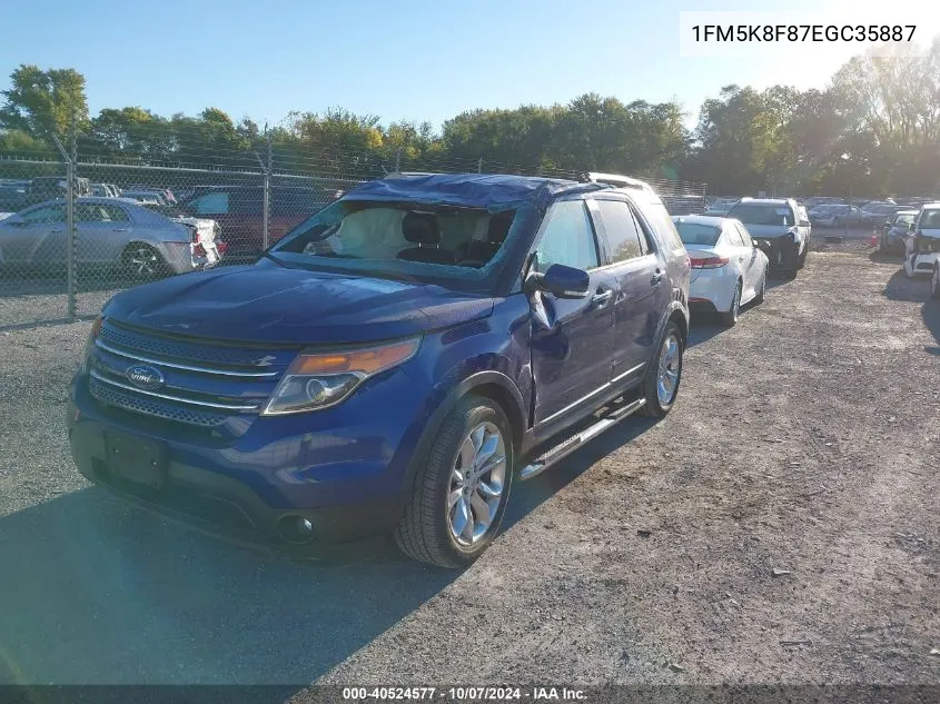 2014 Ford Explorer Limited VIN: 1FM5K8F87EGC35887 Lot: 40524577