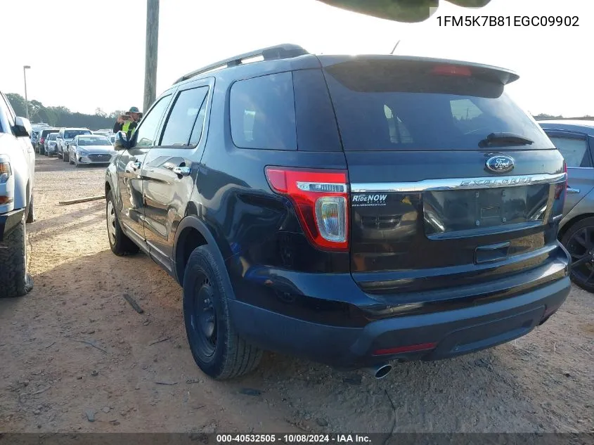 2014 Ford Explorer VIN: 1FM5K7B81EGC09902 Lot: 40532505