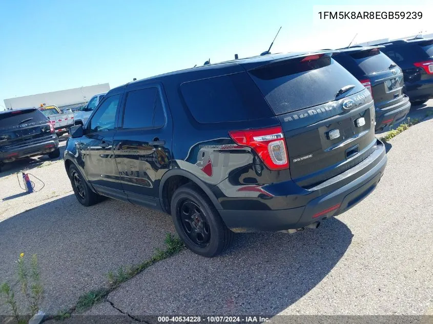 2014 Ford Explorer Police Interceptor VIN: 1FM5K8AR8EGB59239 Lot: 40534228