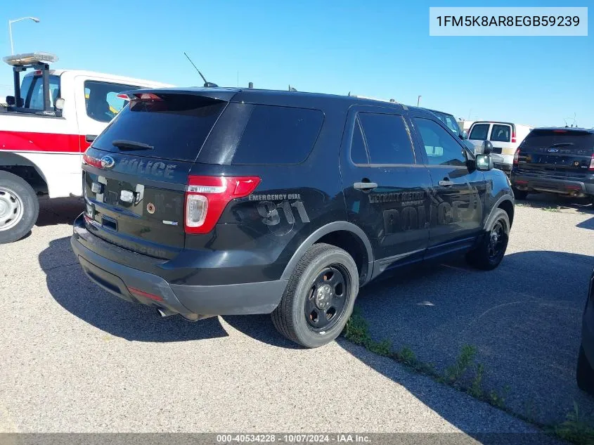 2014 Ford Explorer Police Interceptor VIN: 1FM5K8AR8EGB59239 Lot: 40534228