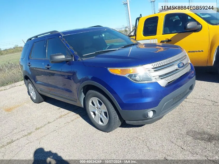 2014 Ford Explorer VIN: 1FM5K8B84EGB59244 Lot: 40534249