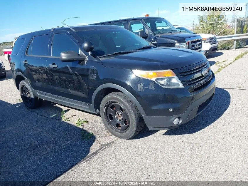 2014 Ford Explorer Police Interceptor VIN: 1FM5K8AR4EGB59240 Lot: 40534274