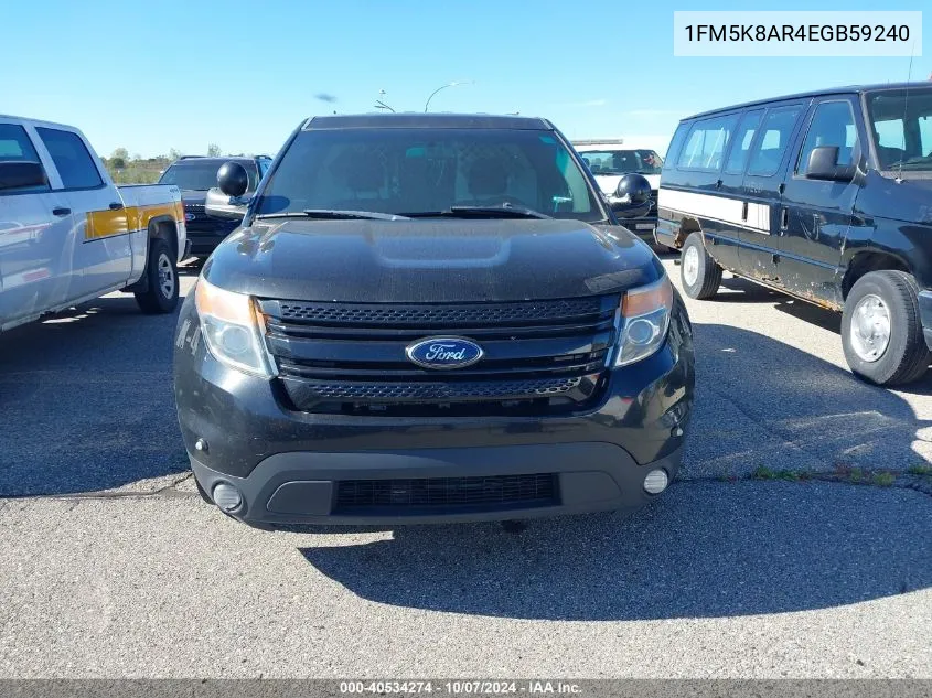 2014 Ford Explorer Police Interceptor VIN: 1FM5K8AR4EGB59240 Lot: 40534274