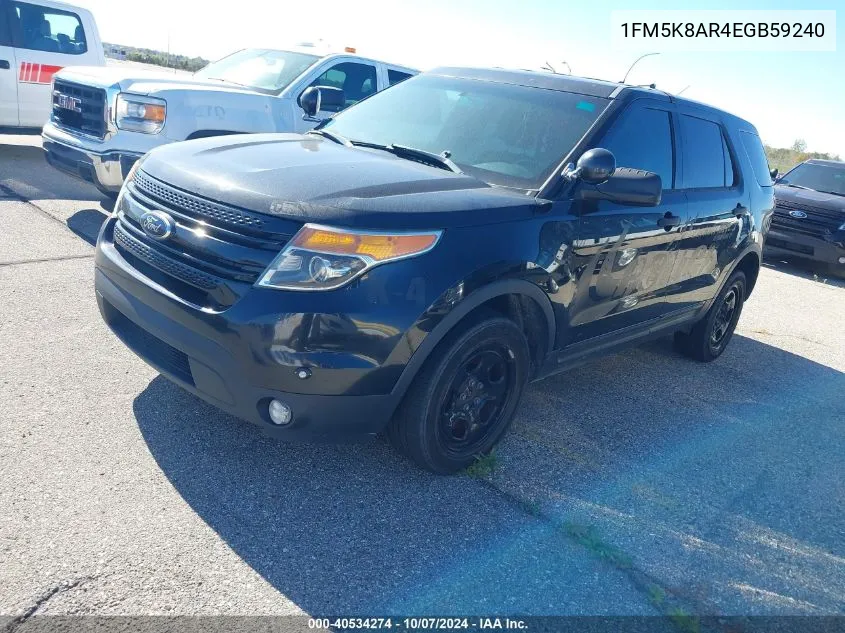 2014 Ford Explorer Police Interceptor VIN: 1FM5K8AR4EGB59240 Lot: 40534274